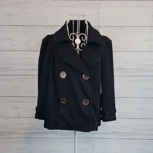Style & Co. Black Double-Breasted Women's Jacket Size M